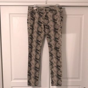 Cabi snakeskin print jeans